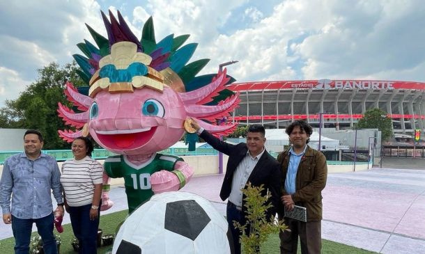 FIFA obliga a retirar ajolote gigante del Estadio Azteca rumbo al Mundial 2026
