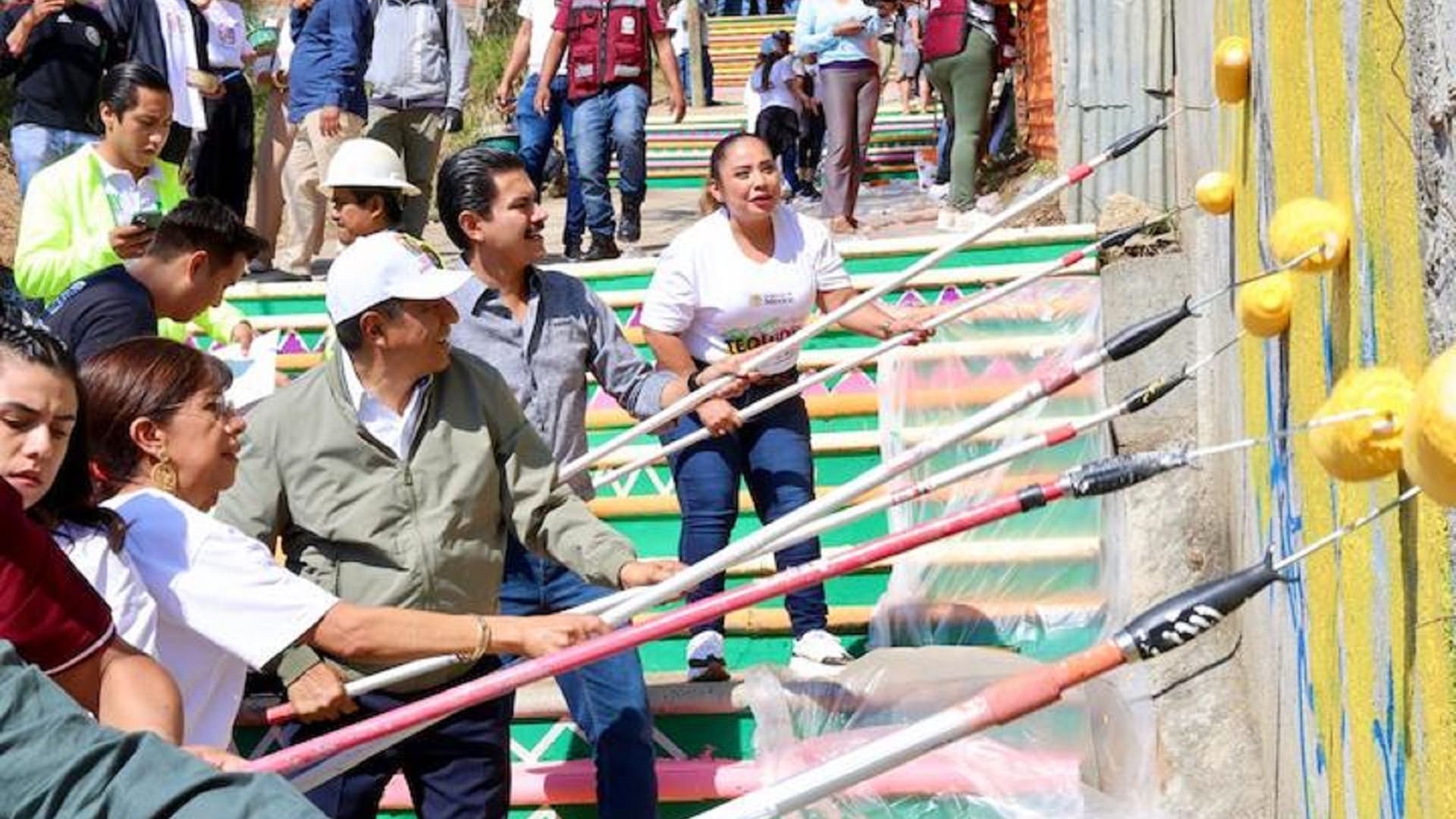 Emprenden en San Juan Chapultepec segunda etapa de Mega Tequio Fachadas Primavera
