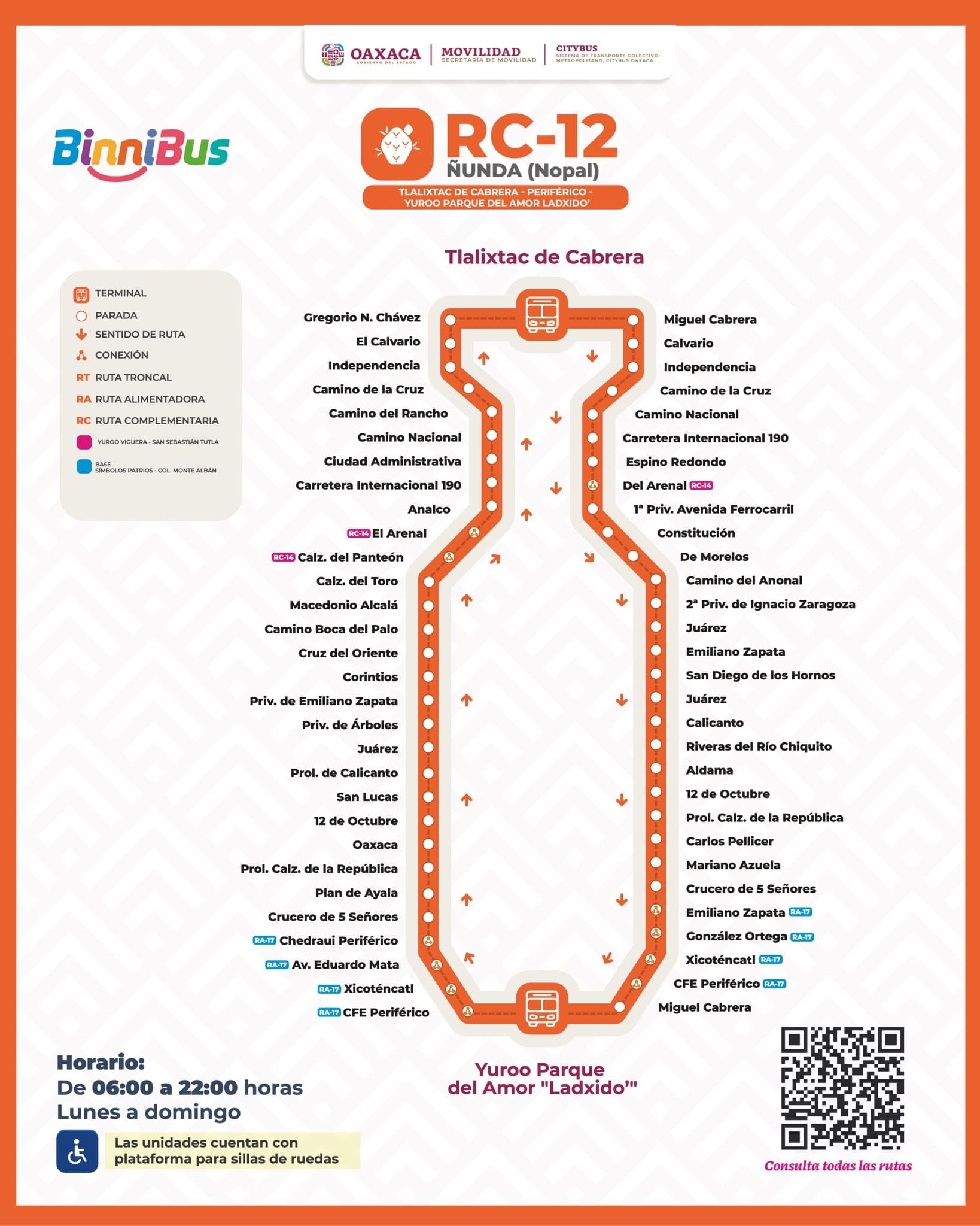 BinniBus Oaxaca renombra la ruta RC-03 como RC-12 Ñunda