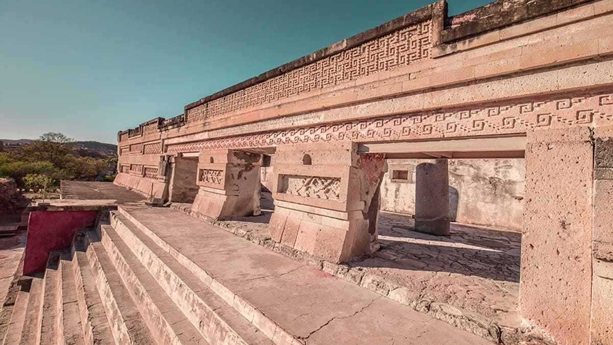 Imagen parcial de la zona arqueológica de San Pablo Villa de Mitla
