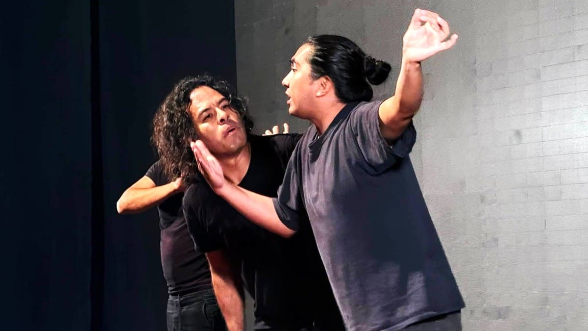 Los tres integrantes de La Bande-Son Imaginaire con playerasnegras