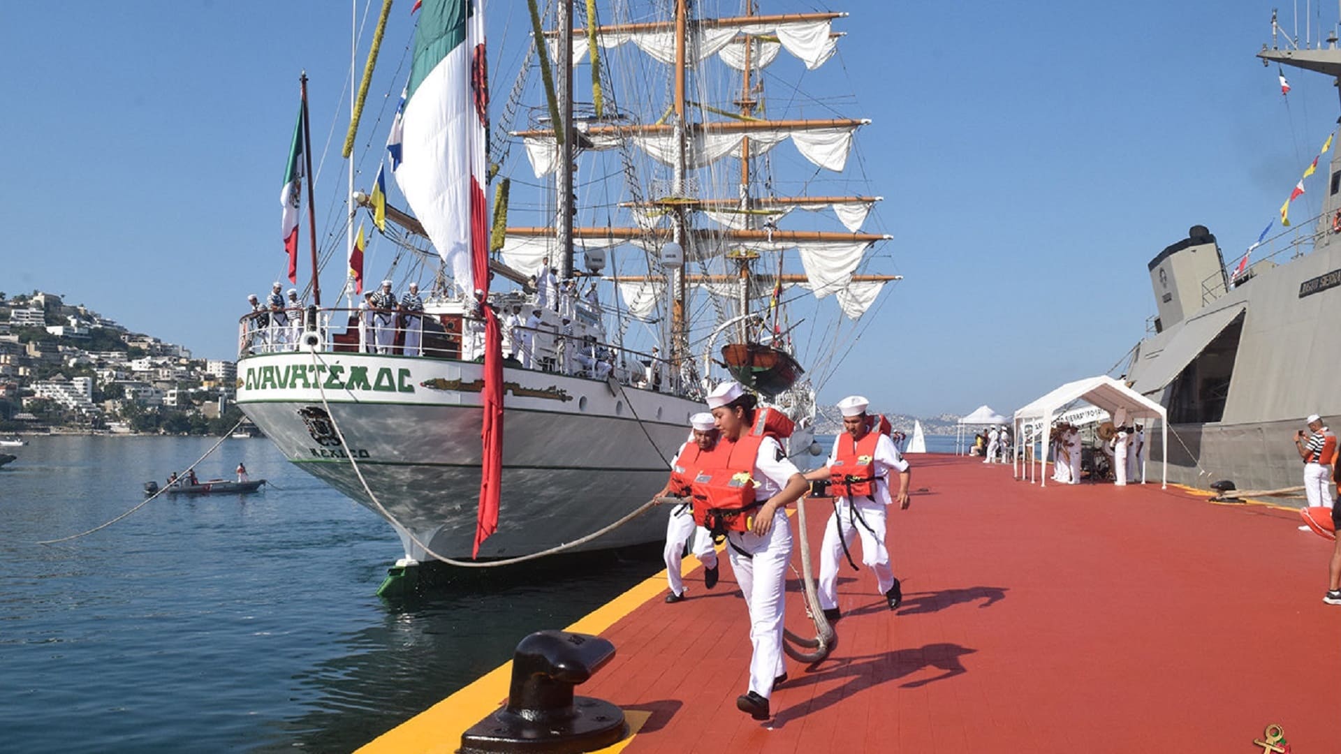 Buque escuela Cuauhtémoc regresa a Acapulco tras de ocho meses de travesía