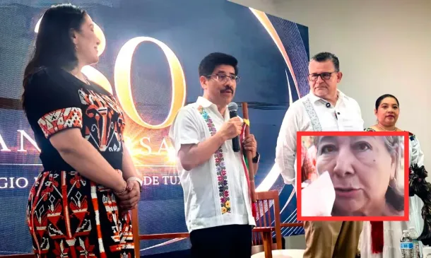 Hugo Aguilar coopera con mil pesos a adulta mayor que denunció robo en Tuxtepec