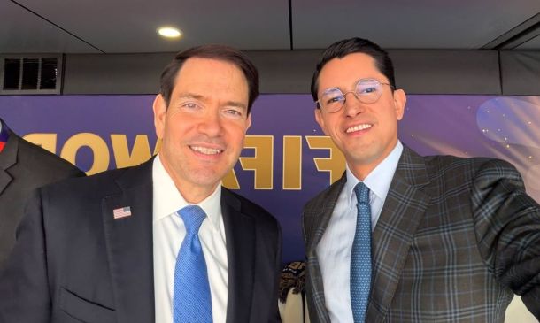 Roberto Velasco se reúne con Marco Rubio durante la final del Mundial 2026; destacan cooperación entre México y EU
