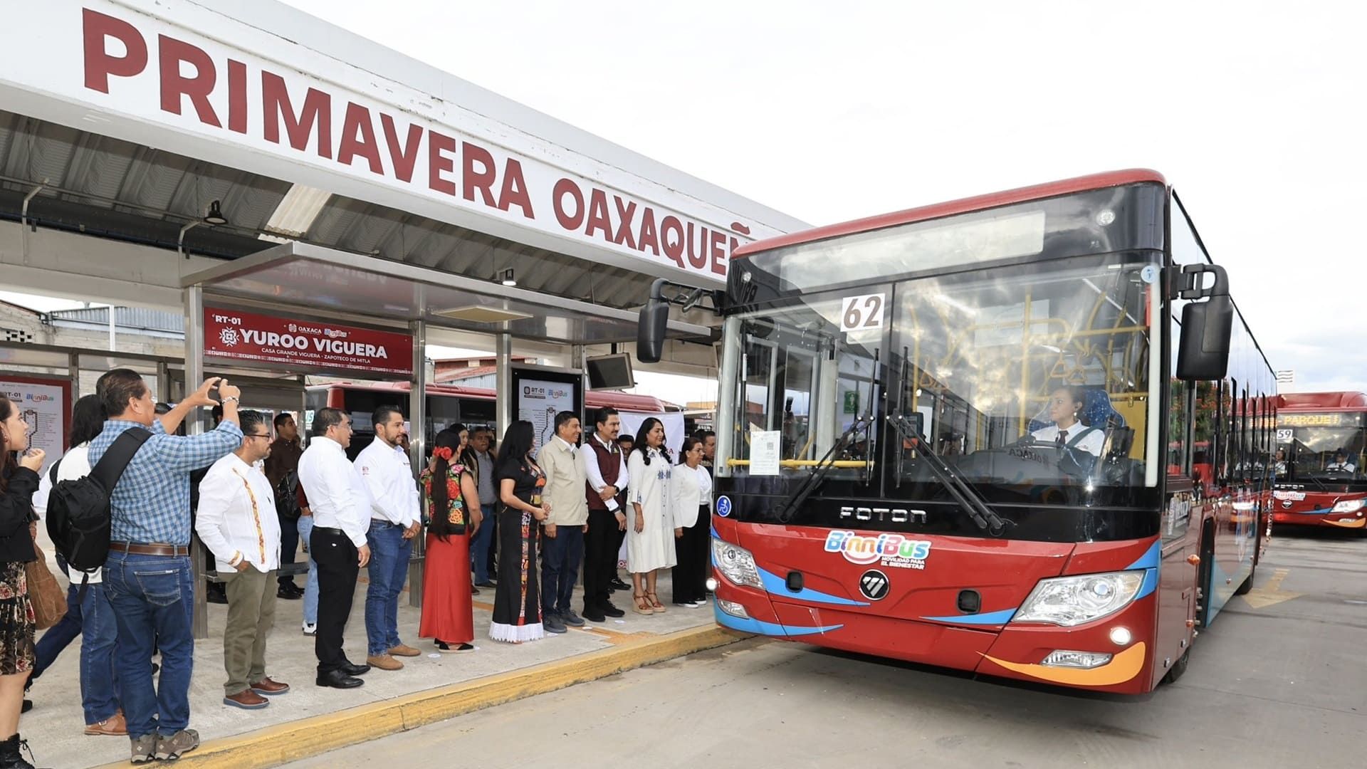 Con unidades nuevas inicia operación ruta troncal Viguera-Xoxocotlán del BinniBus