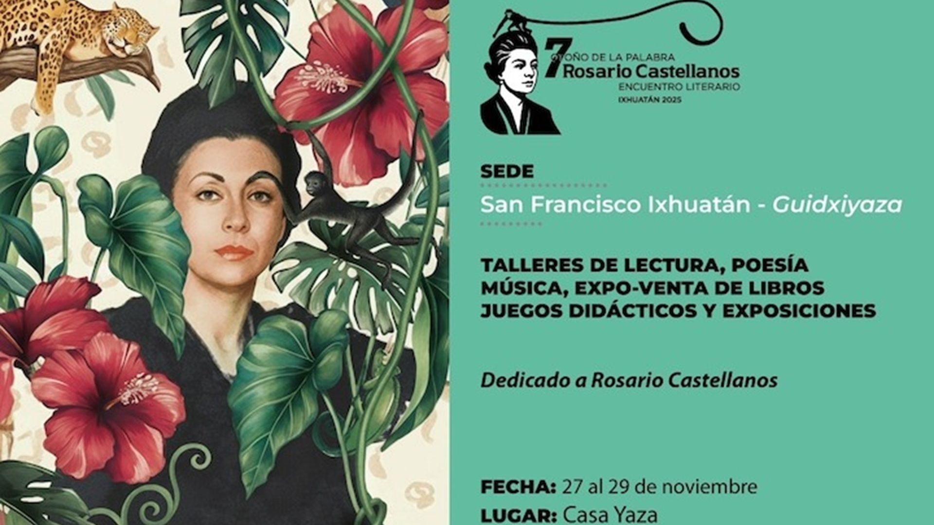 San Francisco Ixhuatán celebrará el Encuentro de Escritores y Feria del Libro 2025, dedicado a Rosario Castellanos