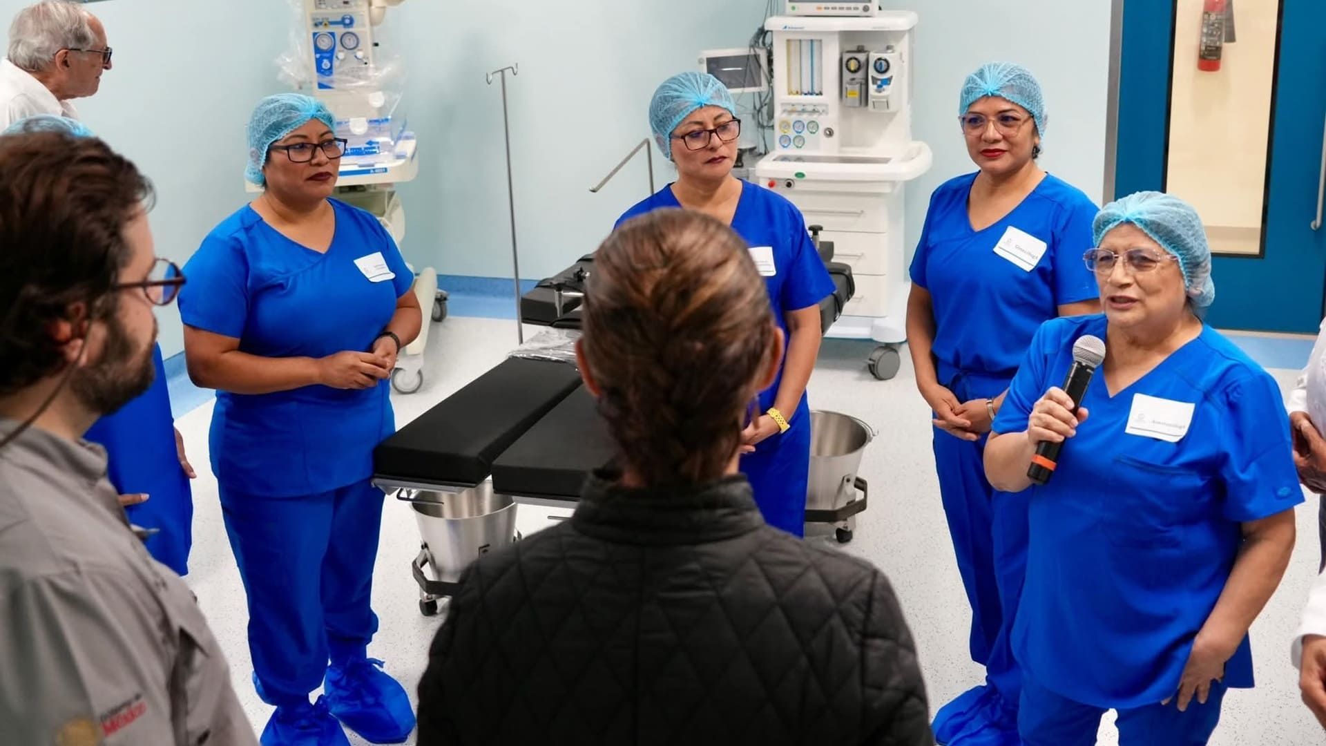 Sheinbaum y Jara Cruz recorren obra del Hospital General IMSS Bienestar Tuxtepec