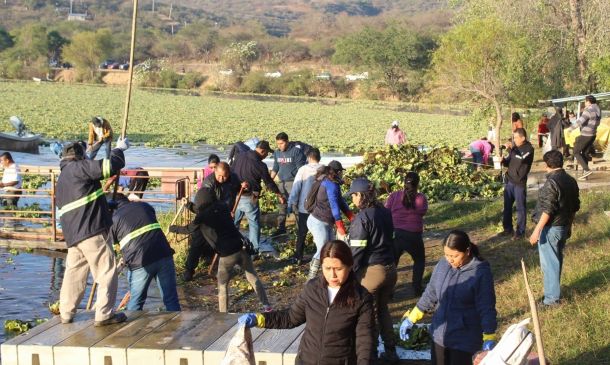 Celebran último tequio del 2025 en la presa Yosocuta de Huajuapan de León