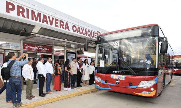 Con unidades nuevas inicia operación ruta troncal Viguera-Xoxocotlán del BinniBus