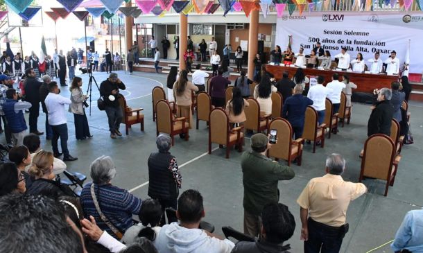 San Ildefonso Villa Alta celebra 500 años de historia con Sesión Solemne del Congreso de Oaxaca