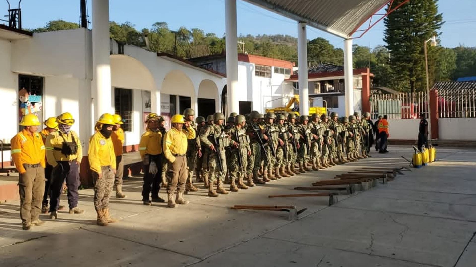 Coesfo controla incendio forestal en Tlaxiaco